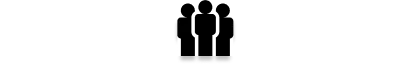 Pictogramme représentant trois silhouettes de bonhomme pour illustrer le domaine de compétence Intervention technique en milieu sensible
